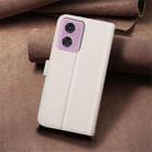 For Motorola Moto G04 / G24 / E14 Square Texture Leather Phone Case(Beige) - 3