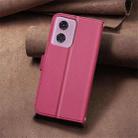 For Motorola Moto G04 / G24 / E14 Square Texture Leather Phone Case(Red) - 3