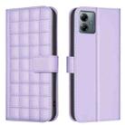 For Motorola Moto G14 4G / G54 5G EU Version Square Texture Leather Phone Case(Purple) - 1