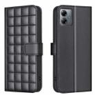 For Motorola Moto G14 4G / G54 5G EU Version Square Texture Leather Phone Case(Black) - 1