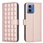 For Motorola Moto G34 5G Square Texture Leather Phone Case(Rose Gold) - 1