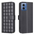 For Motorola Moto G34 5G Square Texture Leather Phone Case(Black) - 1