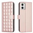 For Motorola Moto G73 5G Square Texture Leather Phone Case(Rose Gold) - 1