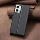 For Motorola Moto G73 5G Square Texture Leather Phone Case(Black) - 3