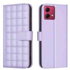 For Motorola Moto G84 5G Square Texture Leather Phone Case(Purple) - 1