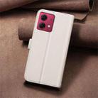 For Motorola Moto G84 5G Square Texture Leather Phone Case(Beige) - 3