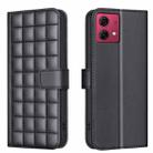 For Motorola Moto G84 5G Square Texture Leather Phone Case(Black) - 1