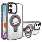 For iPhone 11 MagSafe Flip Holder Full Coverage TPU+PC Clear Phone Case(Grey) - 1