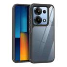 For Redmi Note 13 Pro 4G Acrylic+TPU Transparent Shockproof Phone Case(Black) - 1