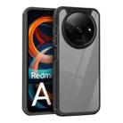 For Redmi A3 4G Acrylic+TPU Transparent Shockproof Phone Case(Black) - 1