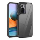 For Redmi Note 10 Pro 4G Acrylic+TPU Transparent Shockproof Phone Case(Black) - 1