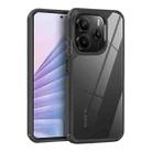 For Redmi Note 14 5G Acrylic+TPU Transparent Shockproof Phone Case(Black) - 1