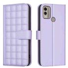 For Nokia C22 Square Texture Leather Phone Case(Purple) - 1