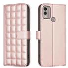 For Nokia C22 Square Texture Leather Phone Case(Rose Gold) - 1