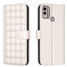 For Nokia C22 Square Texture Leather Phone Case(Beige) - 1