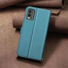 For Nokia C32 Square Texture Leather Phone Case(Green) - 3