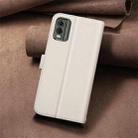 For Nokia C32 Square Texture Leather Phone Case(Beige) - 3