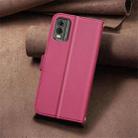 For Nokia C32 Square Texture Leather Phone Case(Red) - 3
