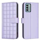 For Nokia G22 Square Texture Leather Phone Case(Purple) - 1