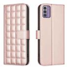 For Nokia G42 / G310 Square Texture Leather Phone Case(Rose Gold) - 1