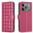 For Tecno Pova 6 / 6 Pro 5G Square Texture Leather Phone Case(Red) - 1
