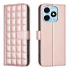 For Tecno Spark 20 Square Texture Leather Phone Case(Rose Gold) - 1