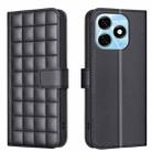 For Tecno Spark 20 Square Texture Leather Phone Case(Black) - 1