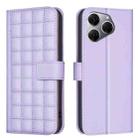 For Tecno Spark 20 Pro Square Texture Leather Phone Case(Purple) - 1