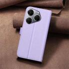 For Tecno Spark 20 Pro Square Texture Leather Phone Case(Purple) - 3