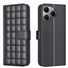 For Tecno Spark 20 Pro Square Texture Leather Phone Case(Black) - 1