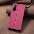 For vivo Y20 Square Texture Leather Phone Case(Red) - 3
