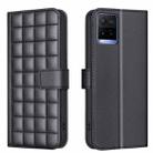 For vivo Y21 / Y21s / Y33s Square Texture Leather Phone Case(Black) - 1