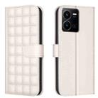 For vivo Y35 4G / Y22s Square Texture Leather Phone Case(Beige) - 1