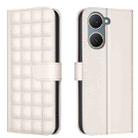 For vivo Y03 4G Global Square Texture Leather Phone Case(Beige) - 1