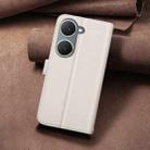 For vivo Y03 4G Global Square Texture Leather Phone Case(Beige) - 3