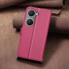 For vivo Y03 4G Global Square Texture Leather Phone Case(Red) - 3