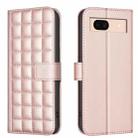 For Google Pixel 8a Square Texture Leather Phone Case(Rose Gold) - 1