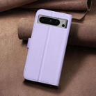 For Google Pixel 8 Pro Square Texture Leather Phone Case(Purple) - 3