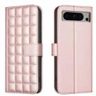 For Google Pixel 8 Pro Square Texture Leather Phone Case(Rose Gold) - 1