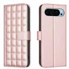 For Google Pixel 9 Square Texture Leather Phone Case(Rose Gold) - 1