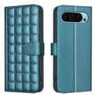 For Google Pixel 9 Pro Square Texture Leather Phone Case(Green) - 1