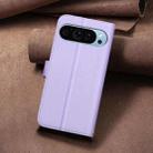 For Google Pixel 9 Pro Square Texture Leather Phone Case(Purple) - 3