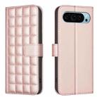 For Google Pixel 9 Pro Square Texture Leather Phone Case(Rose Gold) - 1