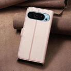 For Google Pixel 9 Pro Square Texture Leather Phone Case(Rose Gold) - 3
