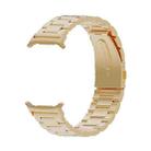 For Samsung Galaxy Watch Ultra 47mm Three Beads Steel Watch Band(Gold) - 2