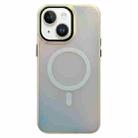 For iPhone 14 Laser Metal Lens Protection Frame MagSafe Phone Case(Black) - 1