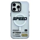 For iPhone 15 Pro Max Frosted Metal Lens Protection Frame MagSafe Phone Case(SPEED) - 1