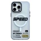 For iPhone 14 Pro Max Frosted Metal Lens Protection Frame MagSafe Phone Case(SPEED) - 1