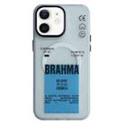 For iPhone 12 Frosted Metal Lens Protection Frame MagSafe Phone Case(Blue Label) - 1