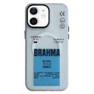 For iPhone 11 Frosted Metal Lens Protection Frame MagSafe Phone Case(Blue Label) - 1